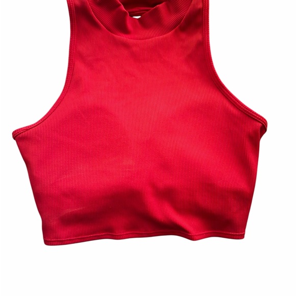 ALO Yoga Red Mock Neck Crop Top Wore it once. Small - Picture 2 of 7